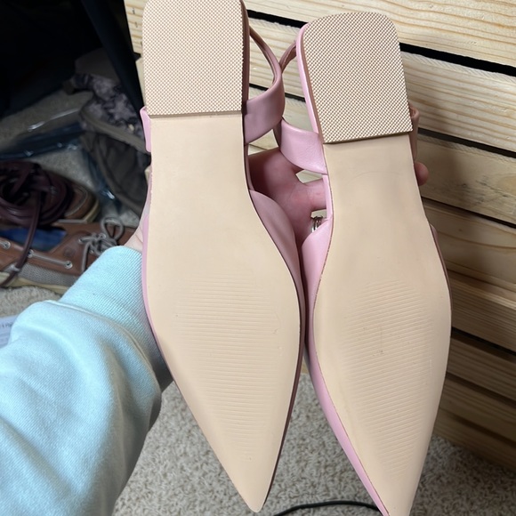 Justfab pointed toe pink flats size 9 - Picture 4 of 9